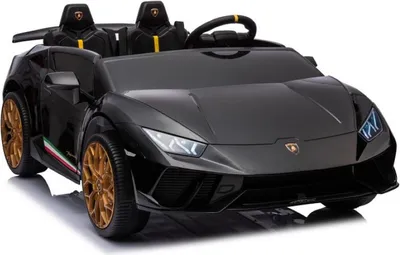 Immagine prodotto di Veicolo per bambini - Auto elettrica "Lamborghini Huracan Spider 2 posti" - licenza - 12V10AH, 4 motori- telecomando 2.4Ghz, MP3, sedile in pelle+EVA-nero