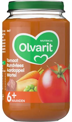 Productafbeelding van Olvarit Tomaat rundvlees aardappel wortel (200 gr)