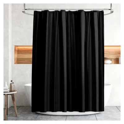 Produktbild von Duschvorhang, Anti-Schimmel, wasserdicht, schnelltrocknend, waschbar, 180x180 cm mit 12 Ringen, für Badewanne