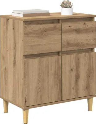 Image de vidaXL Sideboard Chêne Artisan 60 x 35 x 70 cm Matériau dérivé du bois