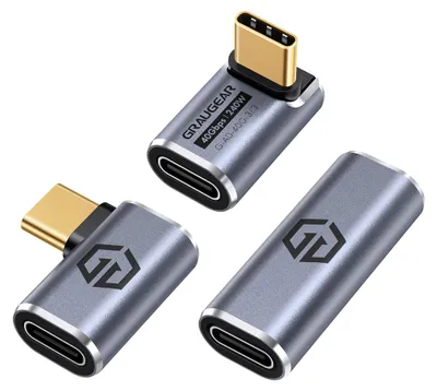 Produktbild von GrauGear 40Gbps USB-C Adapter Aluminium 3er Pack - Adapter