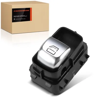 Image de Interrupteur de lève-vitre avant - Interrupteur de lève-vitre électrique côté droit, passager - Pour Mercedes-Benz W205 W213 W222 - Contrôle des vitres arrière - Noir/Argent