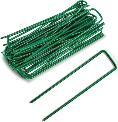 Produktbild von Gartenstifte 30 Stück, U-förmig, verzinkter Stahl, rostfrei, für Gras und Unkrautvlies