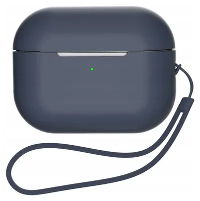 Image de Étui en silicone Airpods Pro 2 / Airpods Pro 1 + dragonne - Bleu