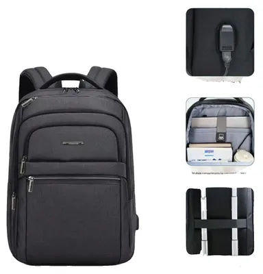 Imagen del producto de Mochila, varios compartimentos, puerto de carga USB, color