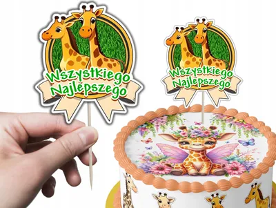 Produktbild von Tortenstecker Kuchendeko Geburtstag - Tiere Afrika Giraffe