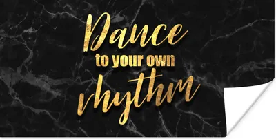 Produktbild von MuchoWow® Poster Zitate - Tanz - Gold 40x20 cm - Poster für die Wand - Poster Schlafzimmer