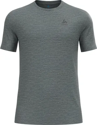 Produktbild von Natural Merino 160 Base Layer T-shirt, Herren - Odlo, Farbe:10183 odlo steel grey melange, Größe:S
