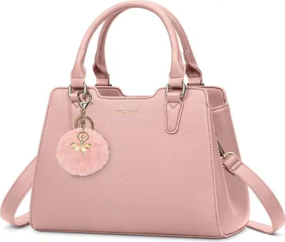 Produktbild von IGOLUMON Damen Handtasche Mittelgroß Leder Rosa Elegante Henkeltasche