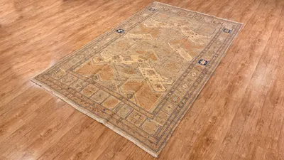 Produktbild von Teppich KELIM ORIGINAL | Farbe: Beige; Größe: 170x271 cm | strapazierfähig und leicht zu reinigen | Wohnzimmer | Schlafzimmer