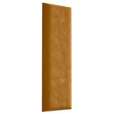 Obrázek produktu pro Muralo čalouněný panel WALL CUSHION nástěnný polštářek čelo postele nástěnný panel žlutý 60 cm x 15 cm