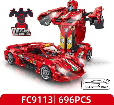 Produktbild von Forange FC9113 Transformer rot Klemmbaustein 696pcs Spielzeug Bausatz