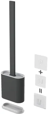 Immagine prodotto di Scopino da bagno in silicone con supporto - Scopino da bagno - Scopino da bagno flessibile in silicone - sistema di montaggio incluso - Scopino da bagno