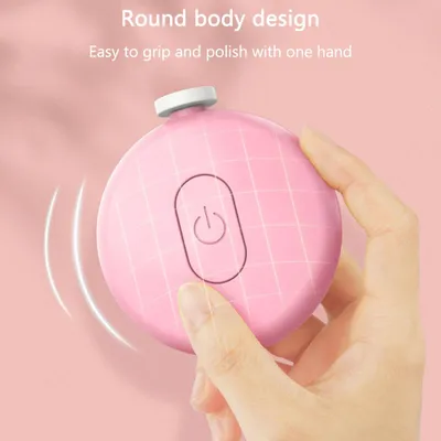 Produktbild von Elektrischer Baby-Nagelpflege-Trimmer, Polierwerkzeug für Neugeborene, Kleinkinderfeile mit 6-teiligem Schleifkopf für Kinder