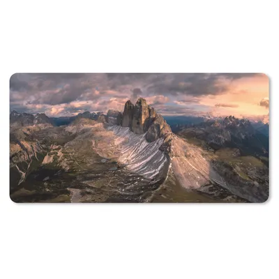 Produktbild von MuchoWow® Mauspad Mousepad Alpen - Sonnenuntergang - Schnee - Berg 60x30 cm - Mousepads - Maus Mat - Pad - Mausunterlage - Nachhaltig