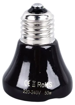 Immagine prodotto di Lampada riscaldante per rettili, emettitore in Vetroceramica, senza lampadine che emettono luce, per polli, gatti, pappagalli, 50 W
