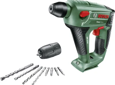 Produktbild von Bosch Akku Bohrhammer Uneo Maxx mit Rundschaftadapter (ohne Akku, 18 Volt System, im Karton)