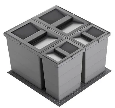 Immagine prodotto di Cestino Hailo 3301644 Allegro 295 inserto 2x 8+ 2x18 L grigio scuro