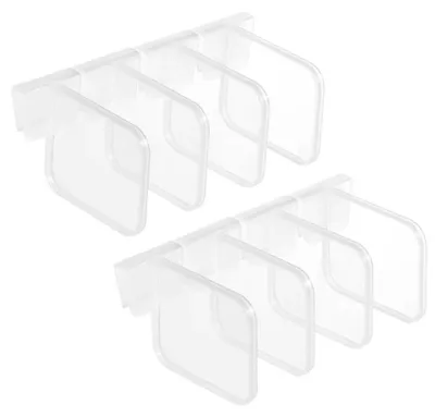 Kühlschrank-Unterteiler, 8 Stück, verstellbar, transparent, Kunststoff