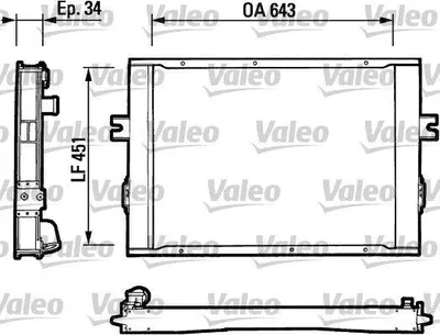 Produktbild von VALEO 816649 Kühler Wasserkühler Motorkühler für IVECO DAILY II Pritsche/Fahrgestell DAILY II Kasten/Kombi