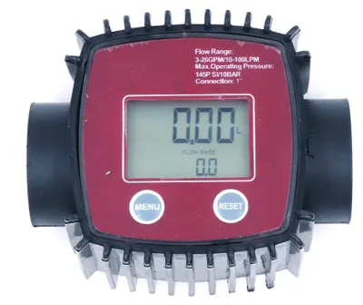 Produktbild von Digitaler Turbinen-Durchflussmesser, elektronischer Durchflussmesser, Manometer, 2,5 cm Ein-/Auslass, Innengewinde, für Wasser, Flüssigkeiten, Diesel