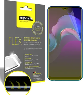 Produktbild von 3x Schutzfolie für Vivo Y12 Folie, 100% Displayabdeckung, dipos Flex