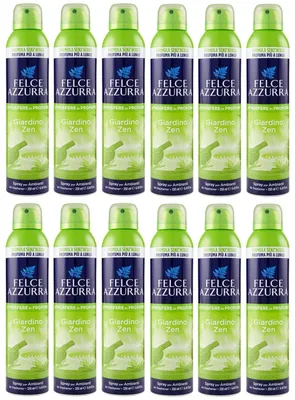 Produktbild von 12er-Pack Felce Azzurra Giardino Zen Deodorante Ambienti,Lufterfrischer-Spray Raumsprays 250ml