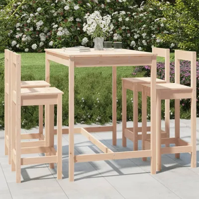 Produktbild von vidaXL 5-tlg. Gartenbar-Set Massivholz Kiefer