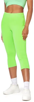 Produktbild von Bellivalini Neon Leggings Damen 3/4 mit Naht, BLV50-302 (Neon Grün, S)
