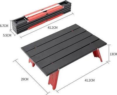 Produktbild von Aluminium-Picknicktafel inklapbar, Balkontafel, 29 x 41,2 x 13 cm