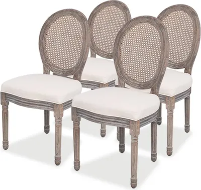 Produktbild von Esszimmerstühle 4 Stk. Creme Stoff