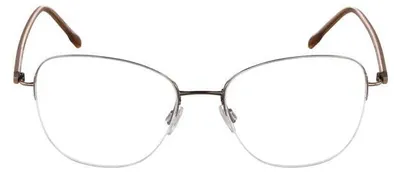 Productafbeelding van Rodenstock vierkante titanium monturen in bruin en lichtbruin, voor dames, bril met