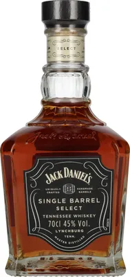 A bottle of Jack Daniel's Single Barrel Select Tennessee Whiskey.