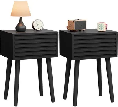 Productafbeelding van Nachtkastje Set van 2 - Mid-Century-Modern Bijzettafels
