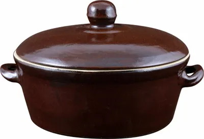 Produktbild von Steinzeuggefäß – Schmalztopf mit Deckel  0.8 L, Steinguttopf