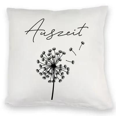 Produktbild von Pusteblume Kuschelkissen mit Spruch Auszeit