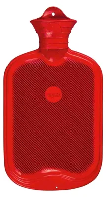 Produktbild von Gummi-Wärmflasche mit Doppellamelle, 2l, rot