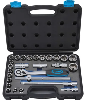 Steckschlüssel-Set 27-tlg., 1/2 Zoll, Sechskant, Zollmaße