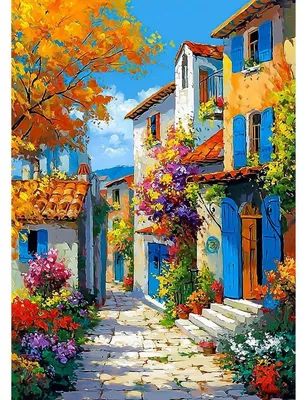 Immagine prodotto di Kit per Diamond Painting, paesaggio urbano, 5D, fai da te, set per la creazione di dipinti, dimensioni 30x40 cm