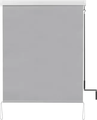 Obrázek produktu pro Venkovní roleta na balkon/terasu - Zatemňovací roleta - Odolná proti UV záření a větru - Ochrana soukromí - Vytahovací - Stropní - 76 x 163 cm - Tmavě šedá