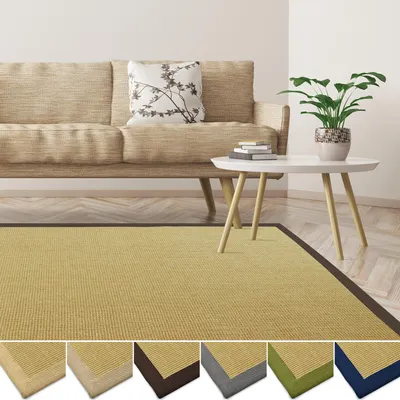 Produktbild von Sisal-Teppich Amazonas Natur verschiedene Bordüre: Cappuchino 80 x 150 cm