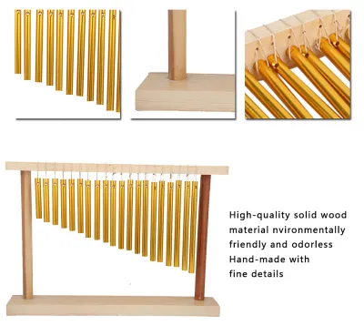Image de Carillon éolien de 20 notes, instrument à percussion à une rangée, jouet musical pour enfants + marteau
