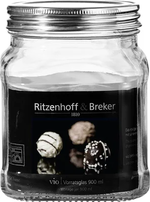 Zdjęcie produktu dla Ritzenhoff & Breker 812121 Słoik do przechowywania Ritzenhoff & Breker VIO, kwadratowy, 0,9 litra