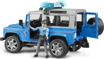 Produktbild von BRUDER Land Rover Defender Station Wagon Polizeifahrzeug, Off-Road-Fahrzeug-Modell
