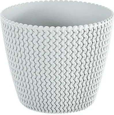 Produktbild von PROREGAL Blumentopf Strickmuster 295/249mm, 11,5 Liter, Weiß
