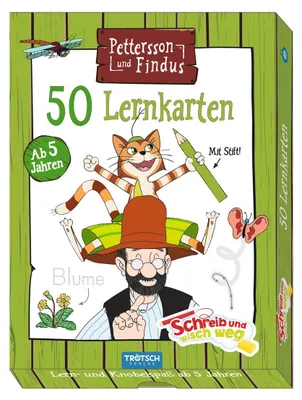 Produktbild von Trötsch Pettersson und Findus Schreib und wisch weg Lernkarten