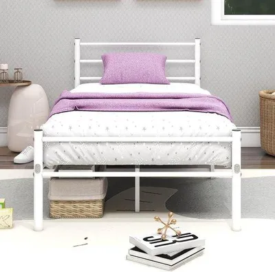 Produktbild von Famanu Einzelbett mit Lattenrost - 90 x 200 cm, Weiß