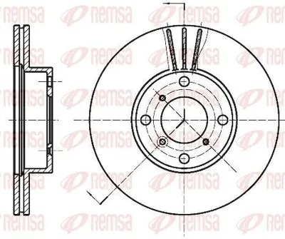 Produktbild von 2x REMSA Bremsscheibe 6950.10 vorne für SUZUKI LIANA Schrägheck BALENO (EG)