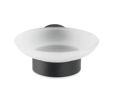 Produktbild von WENKO Seifen Ablage Schale Halter Edelstahl Igel Unterlage Bad WC BOSIO Black