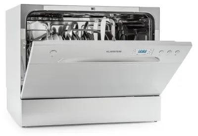 Produktbild von Klarstein Mini-Geschirrspüler für 6 Gedecke, Leiser Geschirrspüler Klein mit 6 Spülprogrammen, Kleiner Tisch-Geschirrspüler für Zuhause, Büro und Camping, Geschirrspüler Mini mit Wasseranschluss